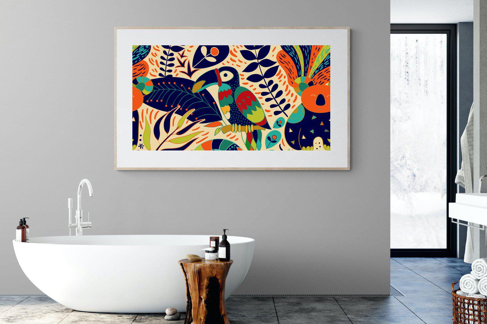Jungle Art-Wall_Art-180 x 110cm-Framed Print-Wood-Pixalot