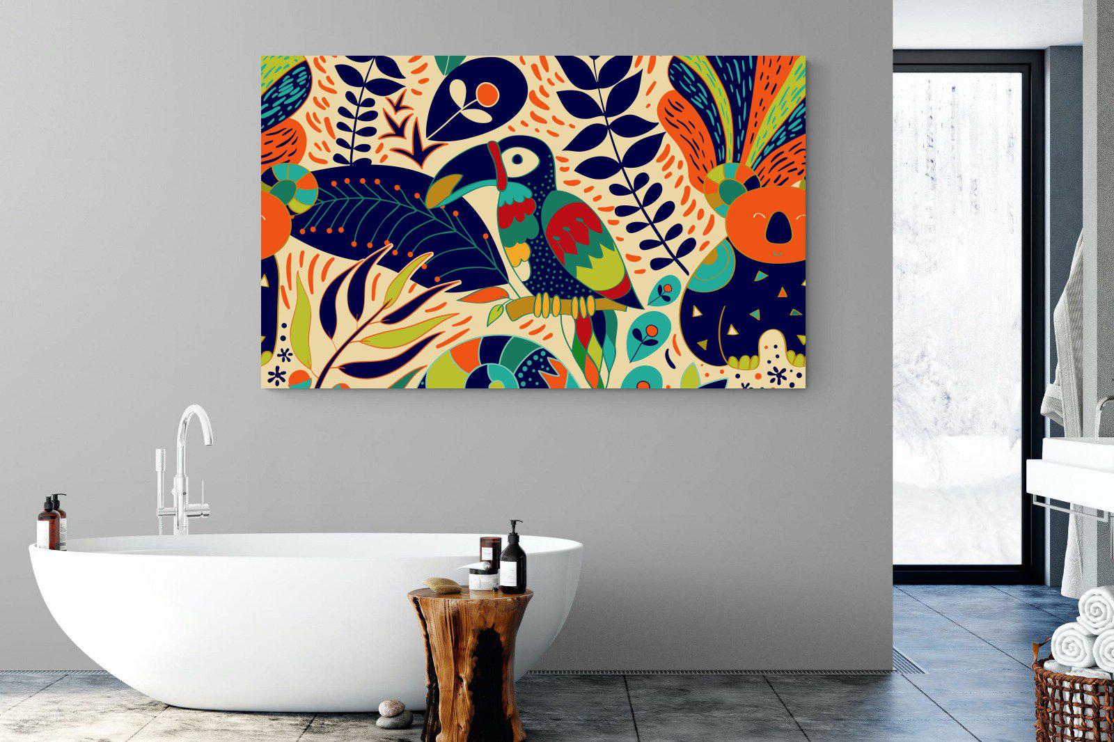 Jungle Art-Wall_Art-180 x 110cm-Mounted Canvas-No Frame-Pixalot