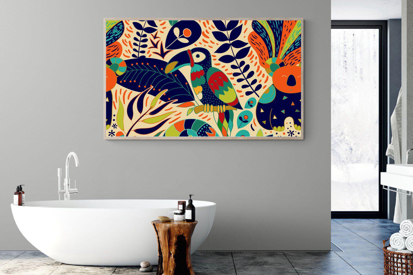 Jungle Art-Wall_Art-180 x 110cm-Mounted Canvas-Wood-Pixalot