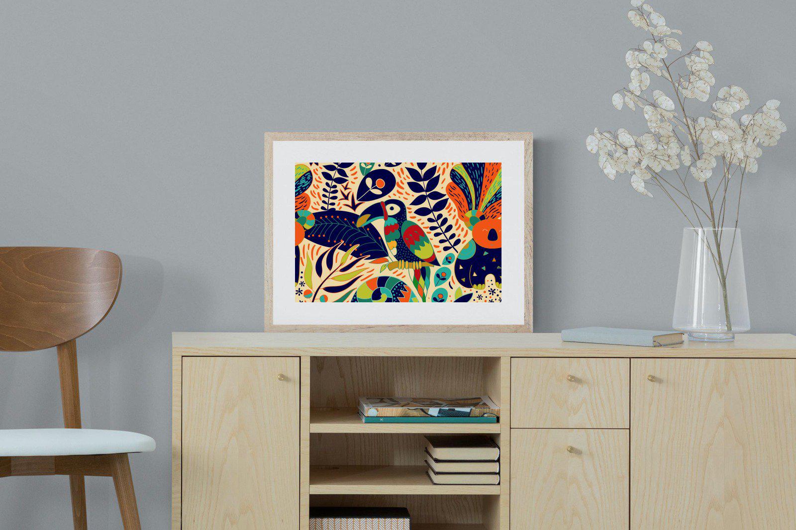 Jungle Art-Wall_Art-60 x 45cm-Framed Print-Wood-Pixalot