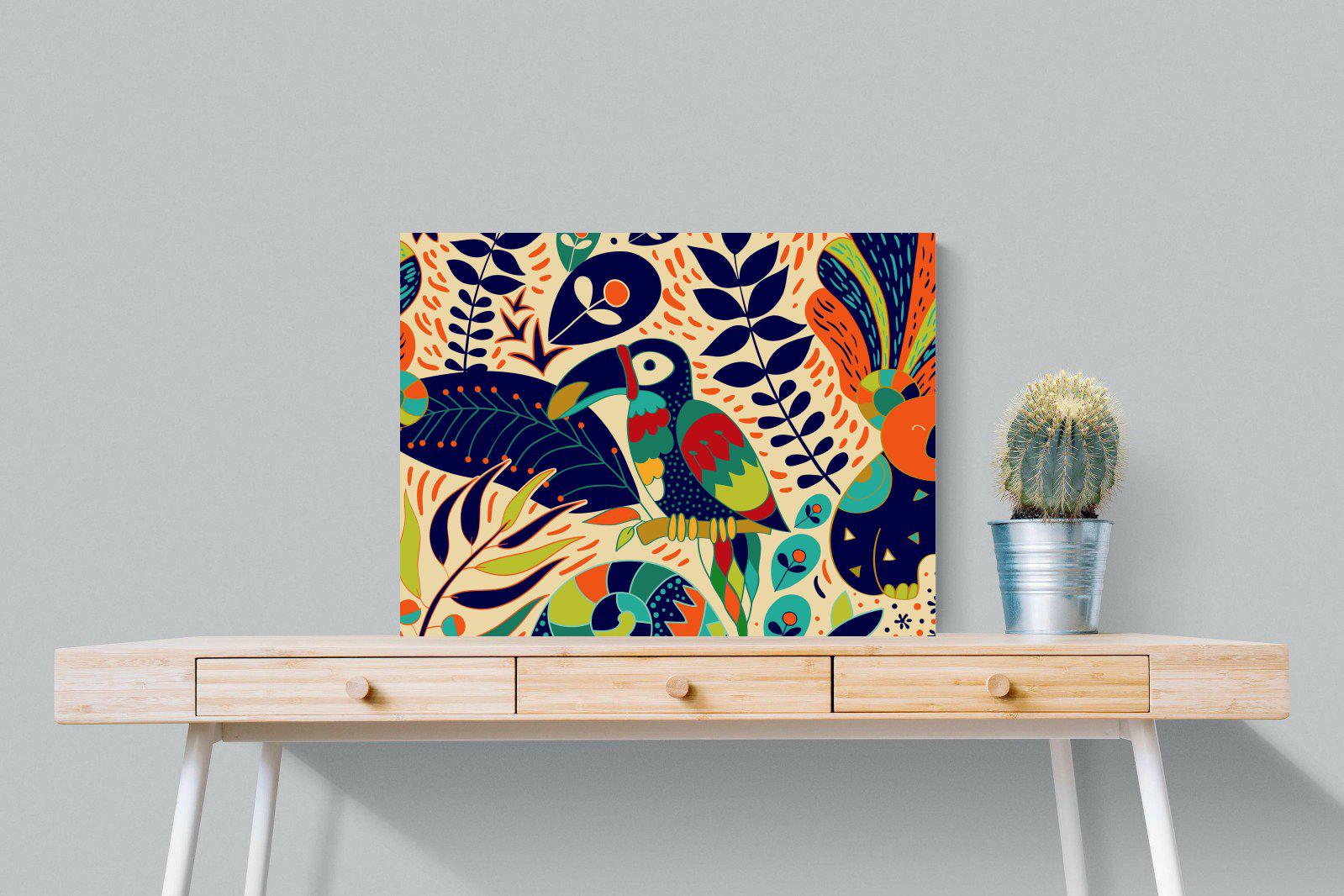 Jungle Art-Wall_Art-80 x 60cm-Mounted Canvas-No Frame-Pixalot