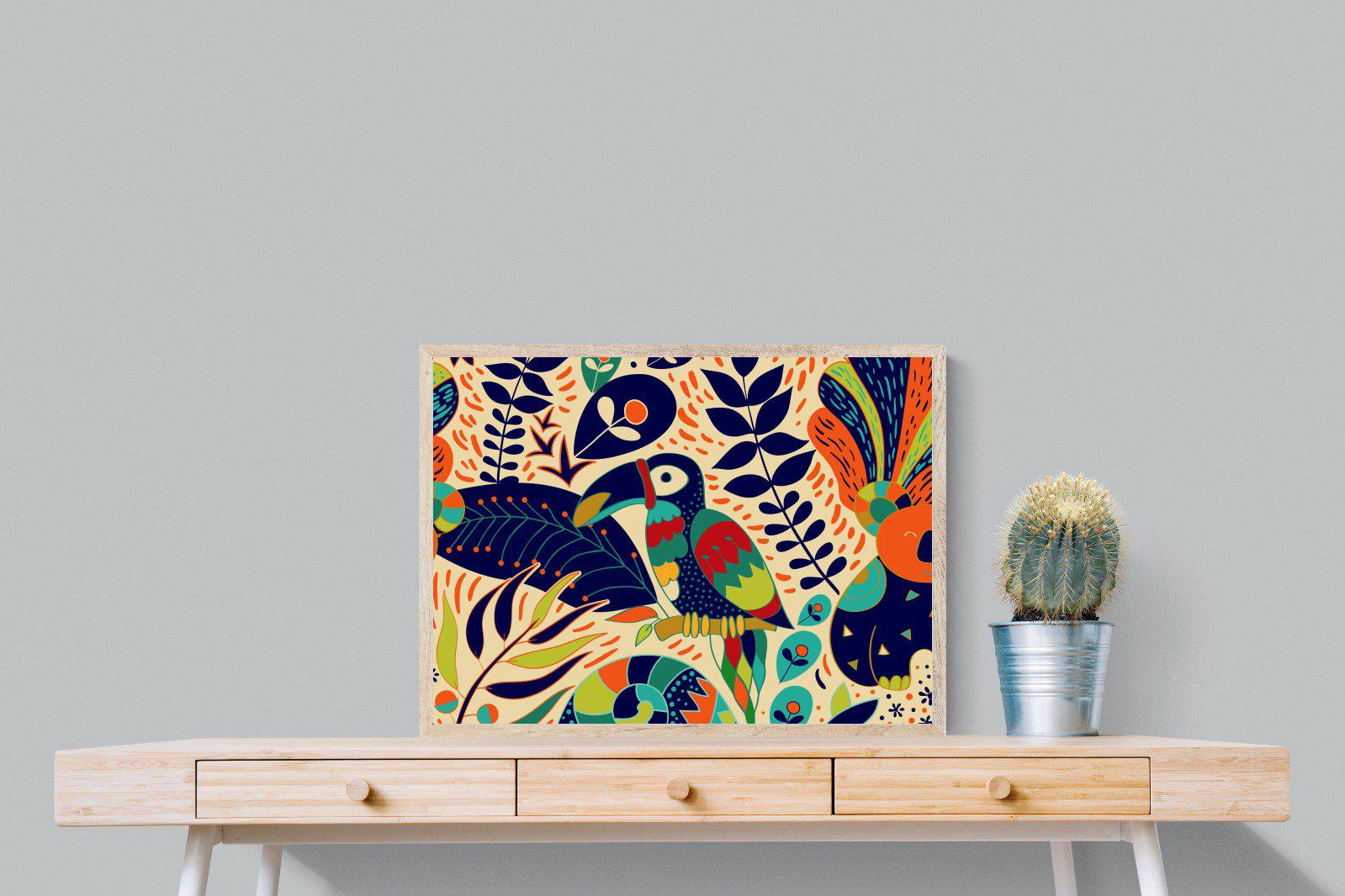 Jungle Art-Wall_Art-80 x 60cm-Mounted Canvas-Wood-Pixalot