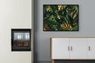 Jungle Gold-Wall_Art-100 x 75cm-Mounted Canvas-Black-Pixalot