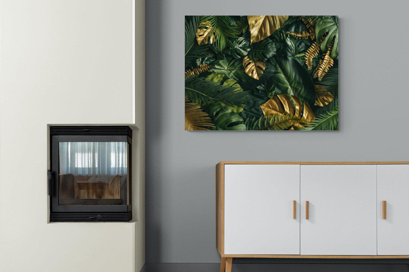 Jungle Gold-Wall_Art-100 x 75cm-Mounted Canvas-No Frame-Pixalot