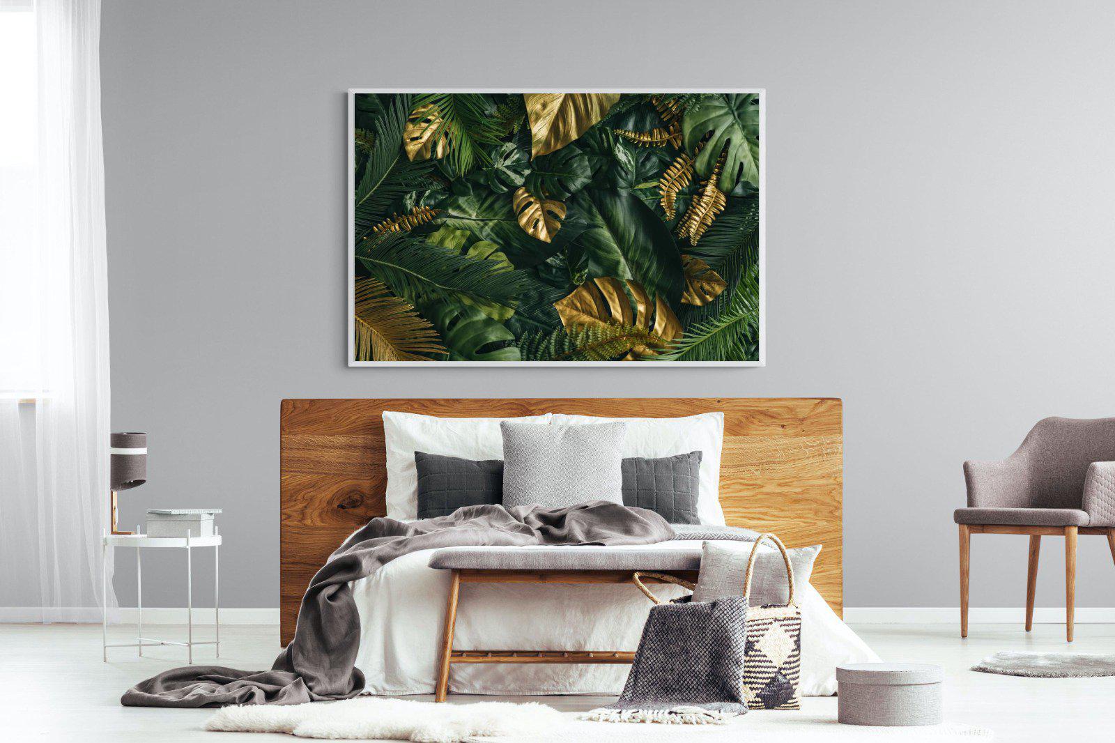 Jungle Gold-Wall_Art-150 x 100cm-Mounted Canvas-White-Pixalot