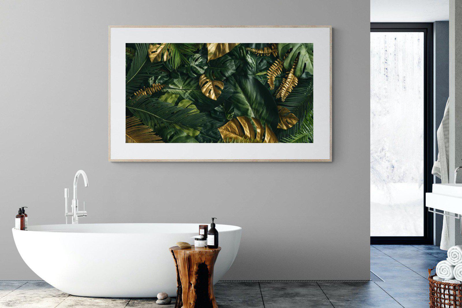 Jungle Gold-Wall_Art-180 x 110cm-Framed Print-Wood-Pixalot