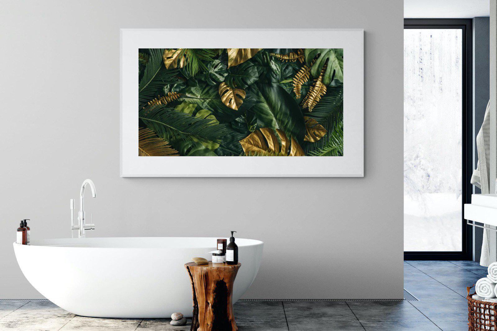 Jungle Gold-Wall_Art-180 x 110cm-Framed Print-White-Pixalot