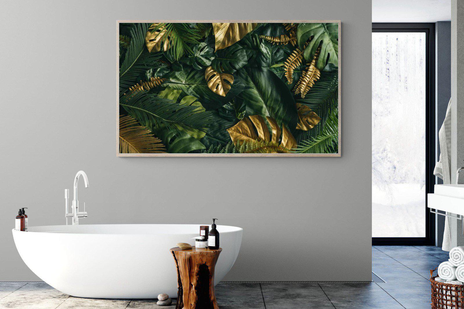Jungle Gold-Wall_Art-180 x 110cm-Mounted Canvas-Wood-Pixalot