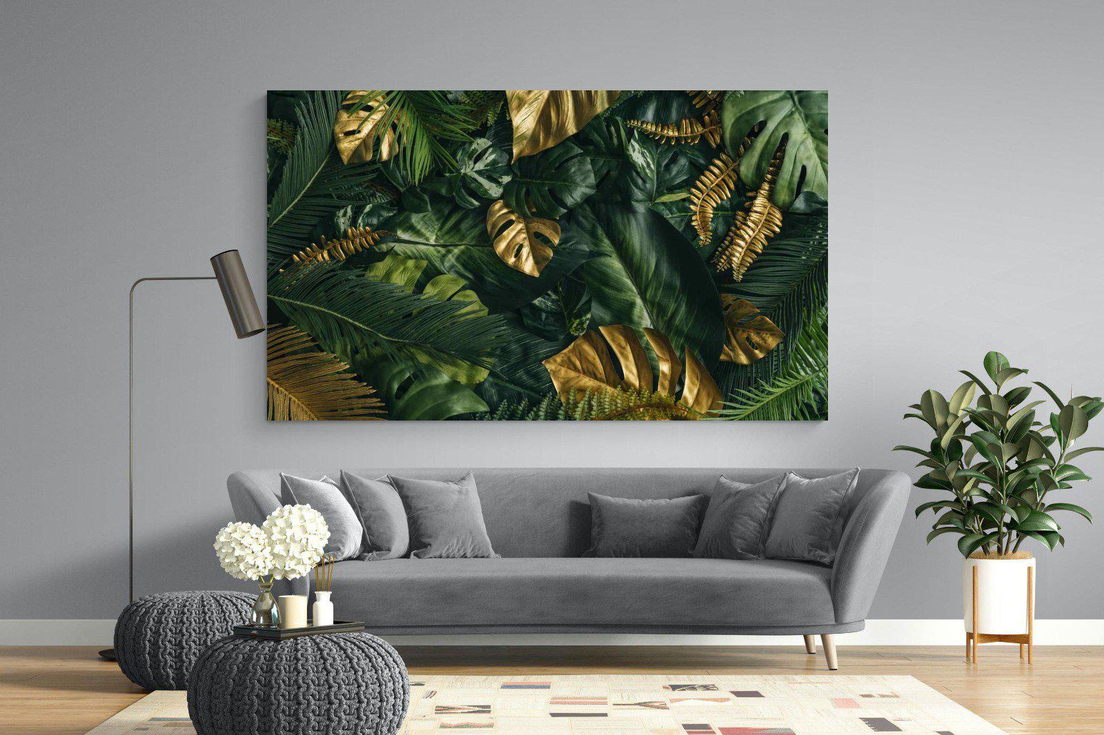 Jungle Gold-Wall_Art-220 x 130cm-Mounted Canvas-No Frame-Pixalot