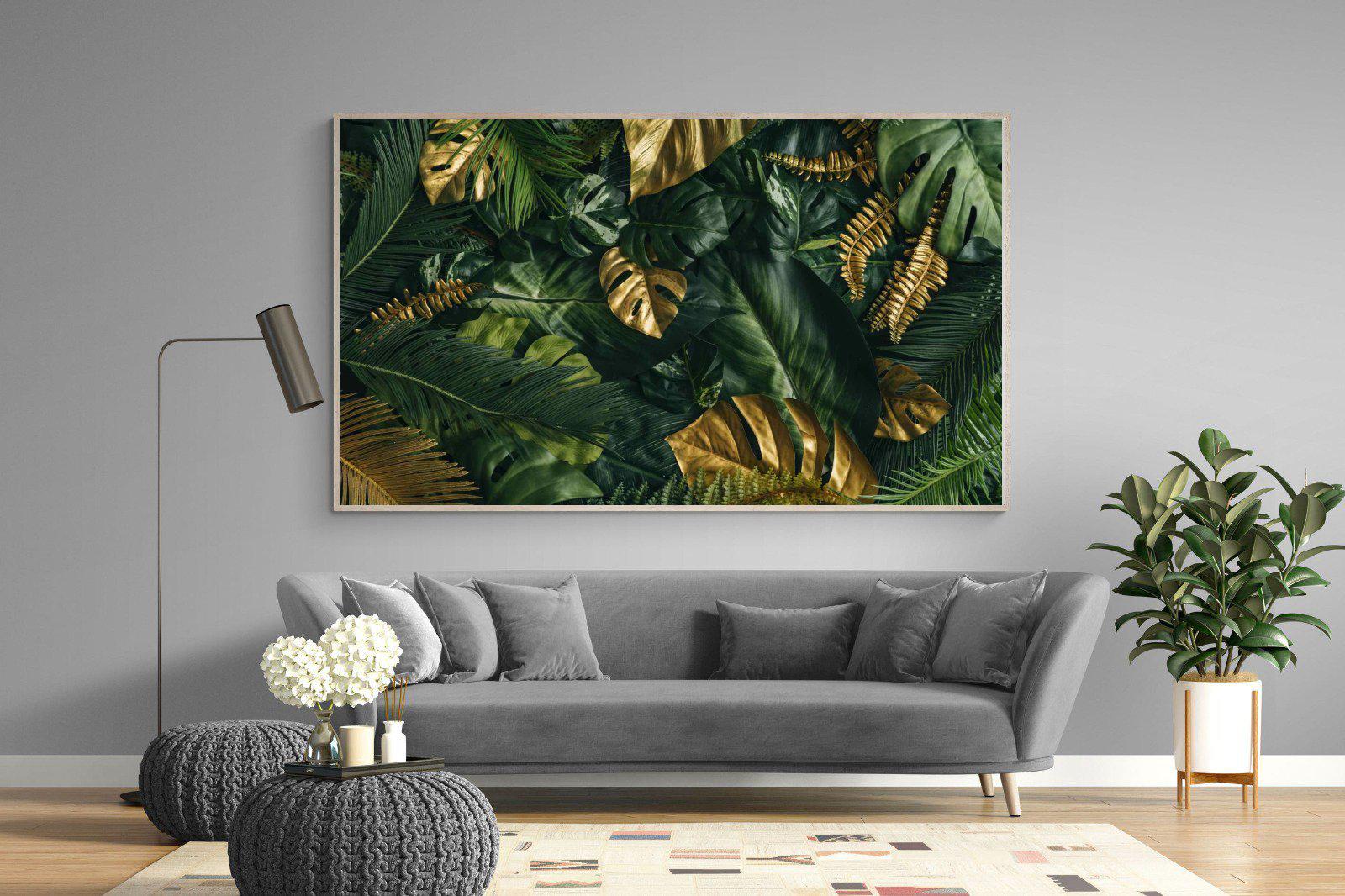 Jungle Gold-Wall_Art-220 x 130cm-Mounted Canvas-Wood-Pixalot