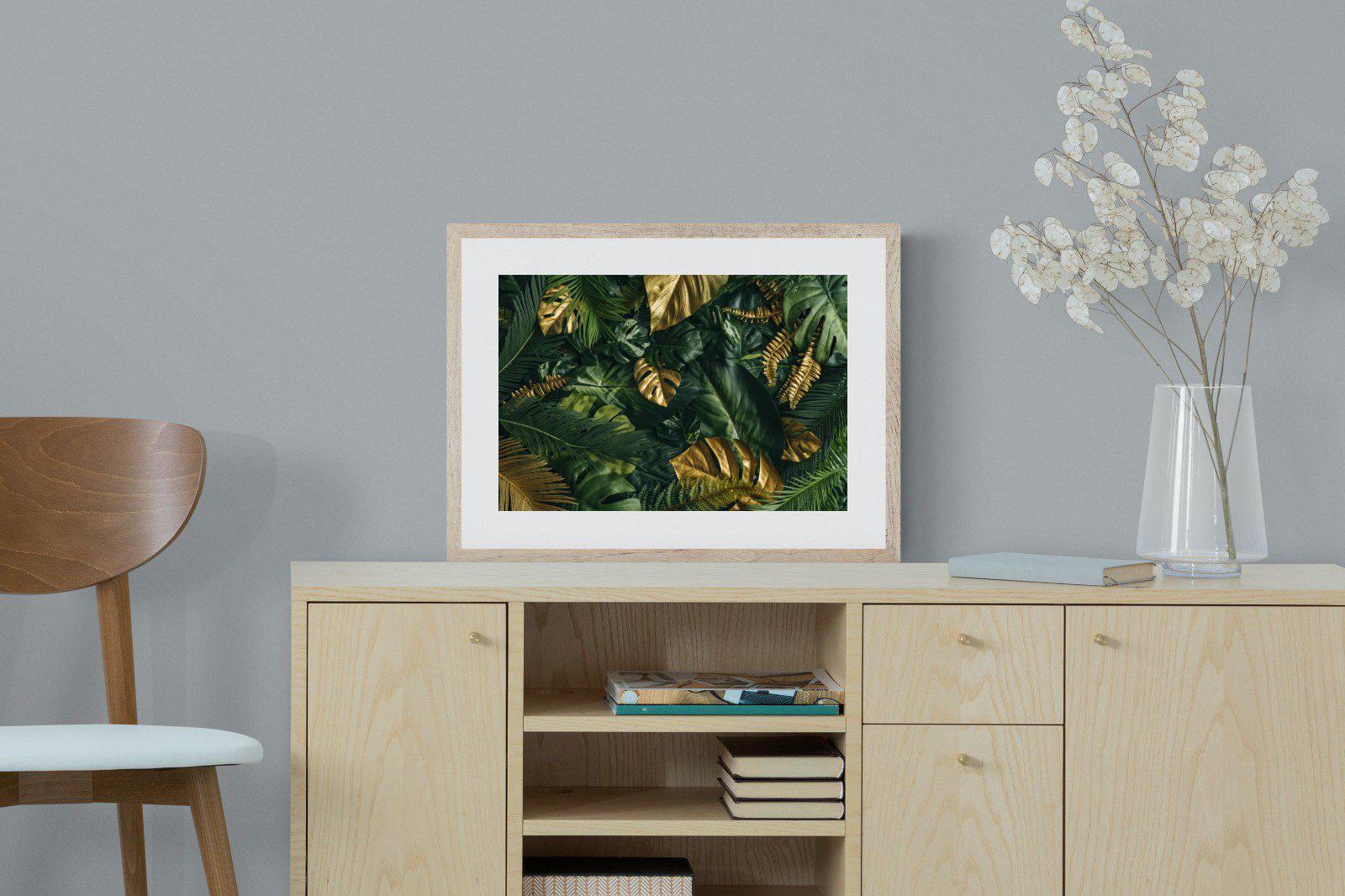 Jungle Gold-Wall_Art-60 x 45cm-Framed Print-Wood-Pixalot
