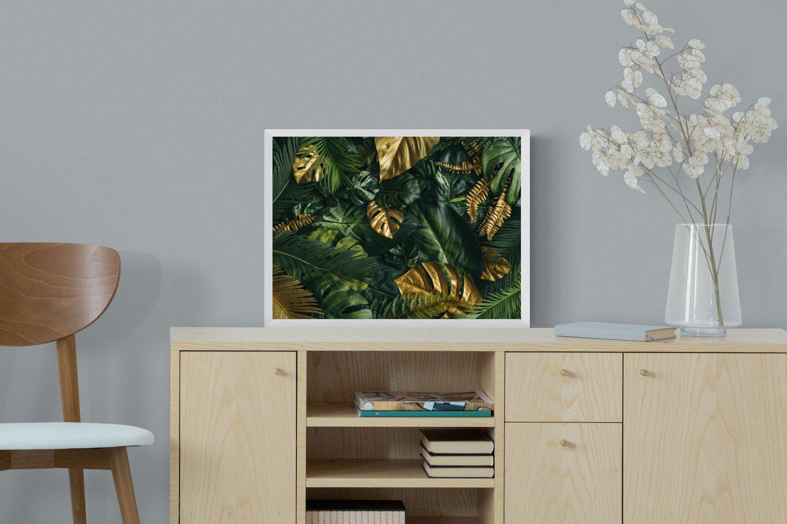 Jungle Gold-Wall_Art-60 x 45cm-Mounted Canvas-White-Pixalot