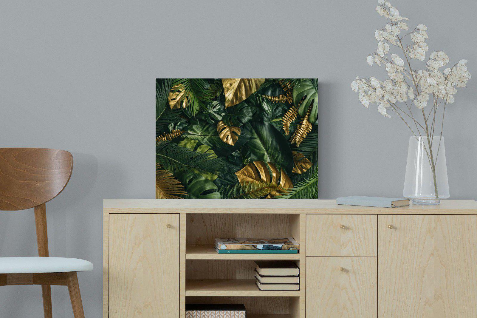 Jungle Gold-Wall_Art-60 x 45cm-Mounted Canvas-No Frame-Pixalot