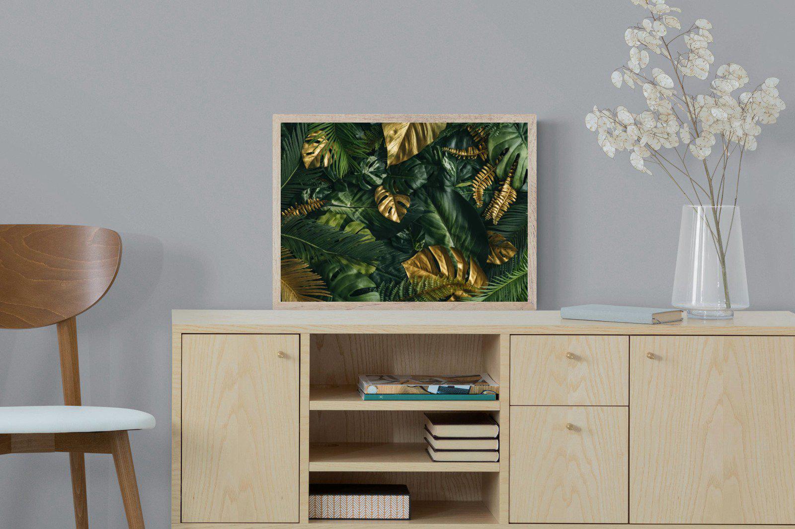 Jungle Gold-Wall_Art-60 x 45cm-Mounted Canvas-Wood-Pixalot