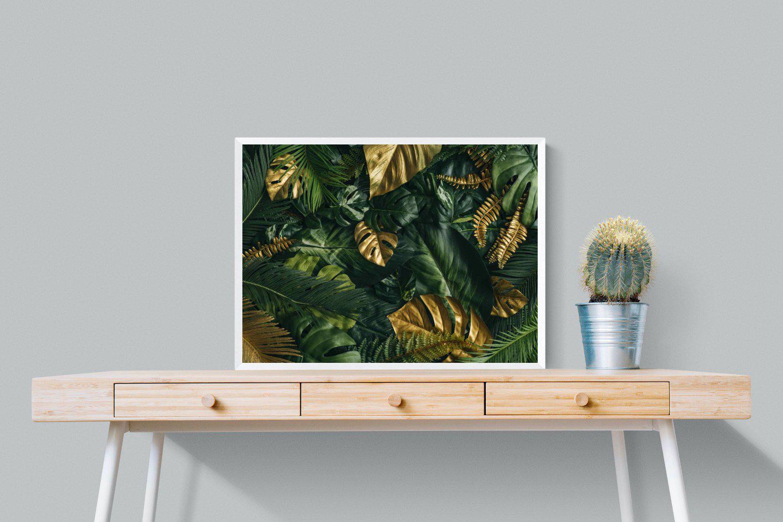 Jungle Gold-Wall_Art-80 x 60cm-Mounted Canvas-White-Pixalot