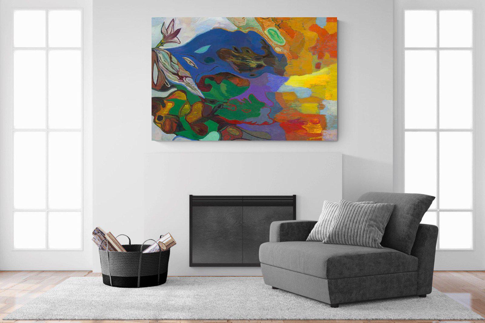 Jungle River Desert-Wall_Art-150 x 100cm-Mounted Canvas-No Frame-Pixalot