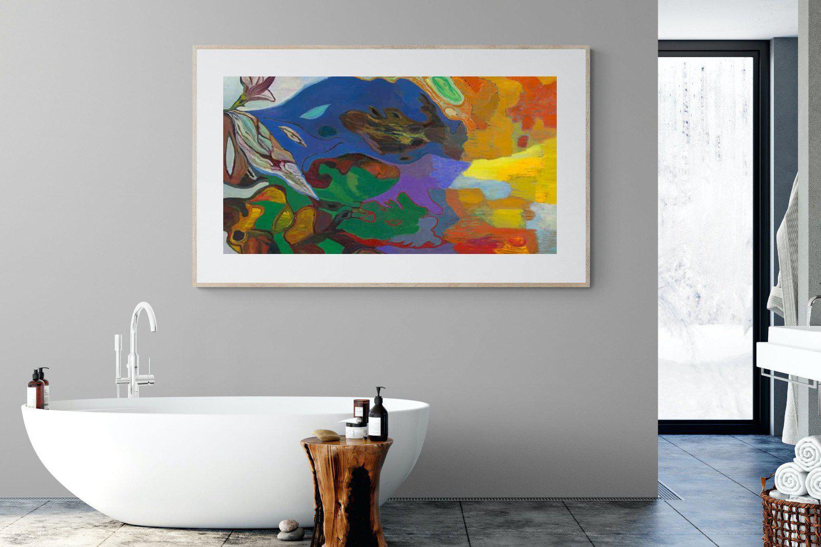 Jungle River Desert-Wall_Art-180 x 110cm-Framed Print-Wood-Pixalot
