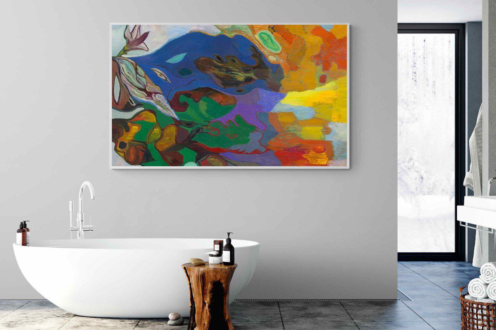 Jungle River Desert-Wall_Art-180 x 110cm-Mounted Canvas-White-Pixalot