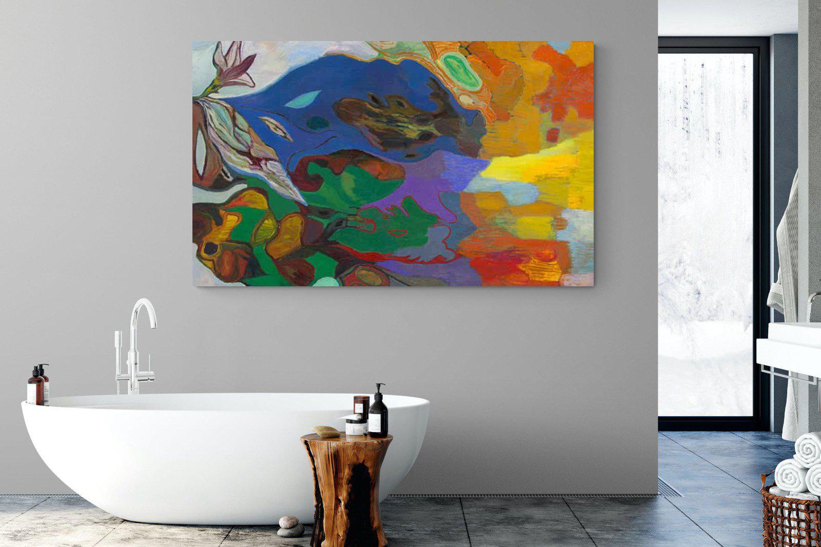 Jungle River Desert-Wall_Art-180 x 110cm-Mounted Canvas-No Frame-Pixalot
