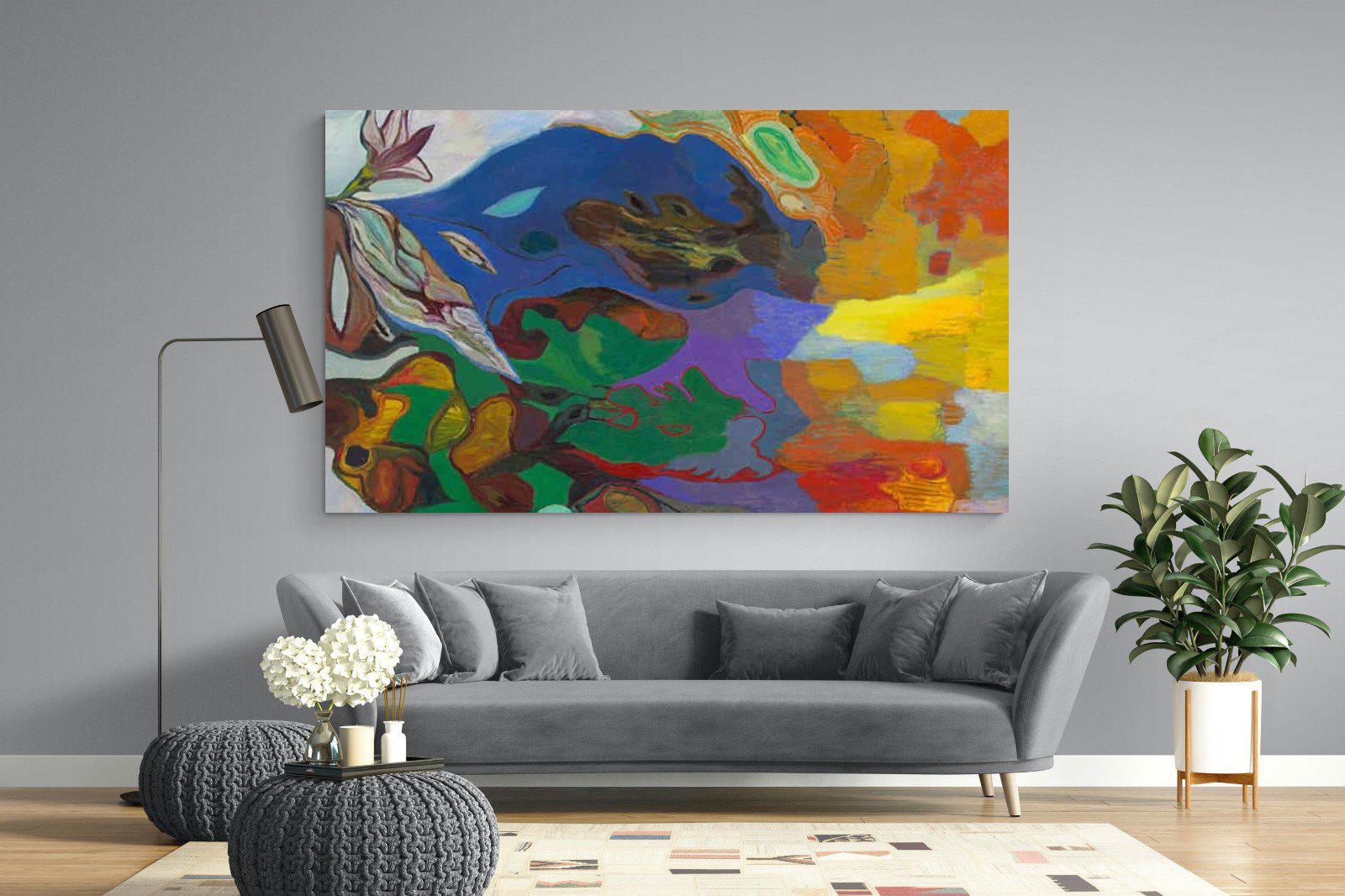 Jungle River Desert-Wall_Art-220 x 130cm-Mounted Canvas-No Frame-Pixalot