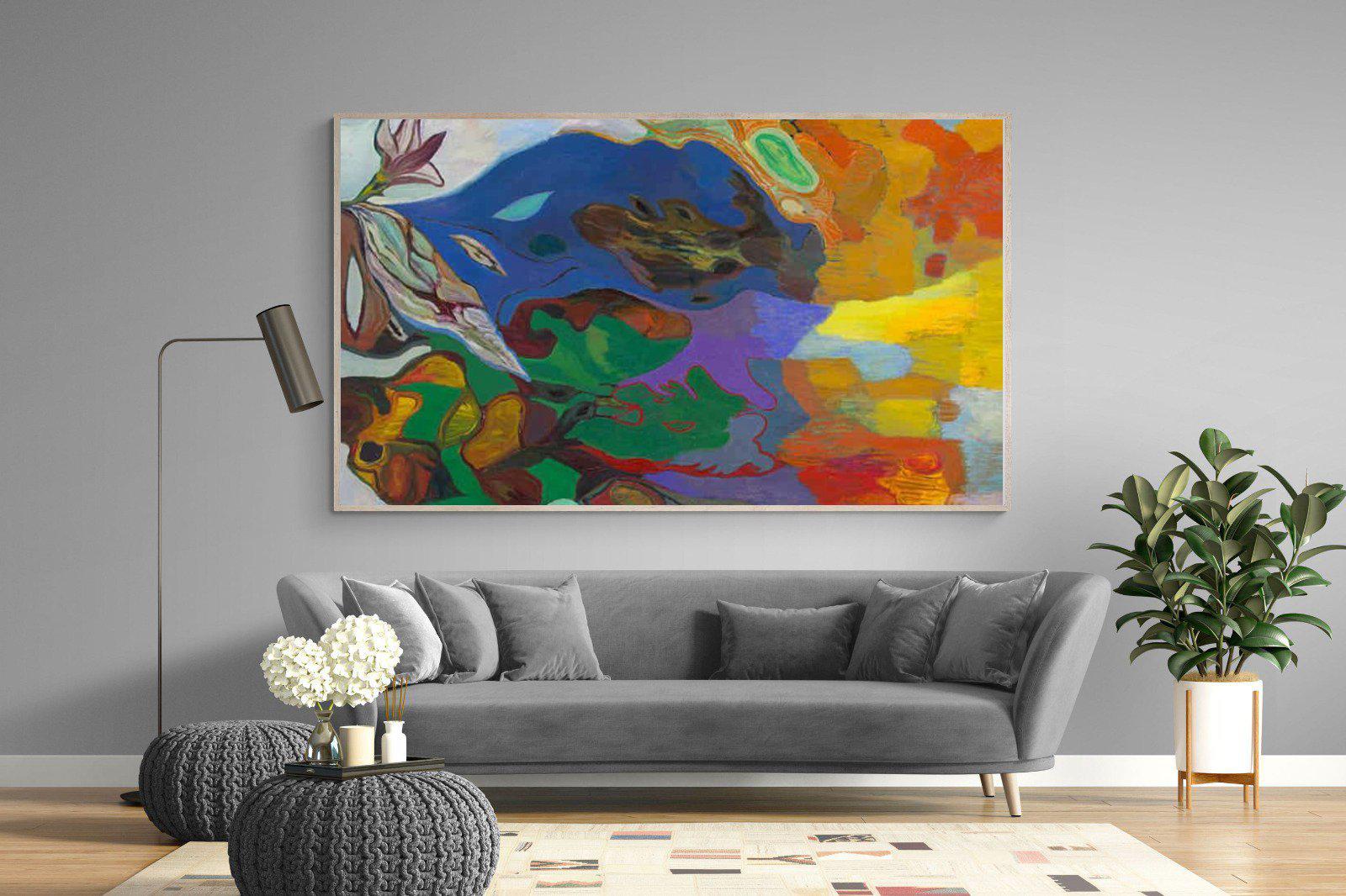 Jungle River Desert-Wall_Art-220 x 130cm-Mounted Canvas-Wood-Pixalot