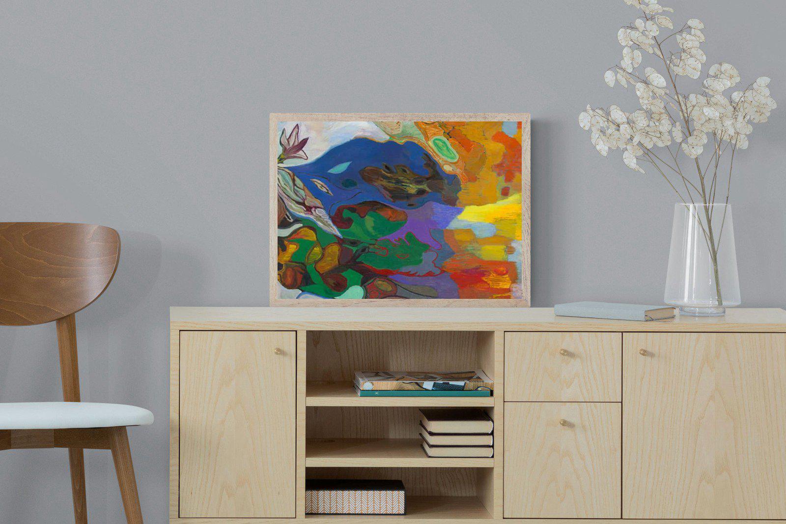 Jungle River Desert-Wall_Art-60 x 45cm-Mounted Canvas-Wood-Pixalot