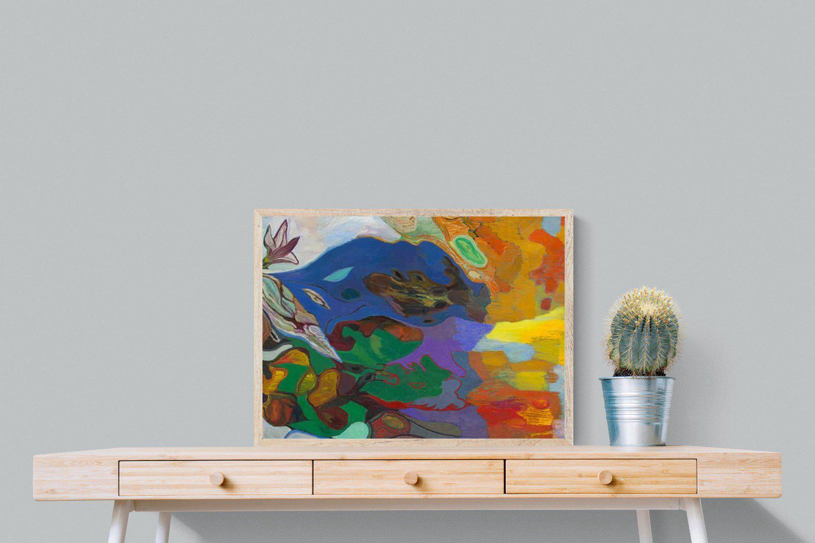 Jungle River Desert-Wall_Art-80 x 60cm-Mounted Canvas-Wood-Pixalot