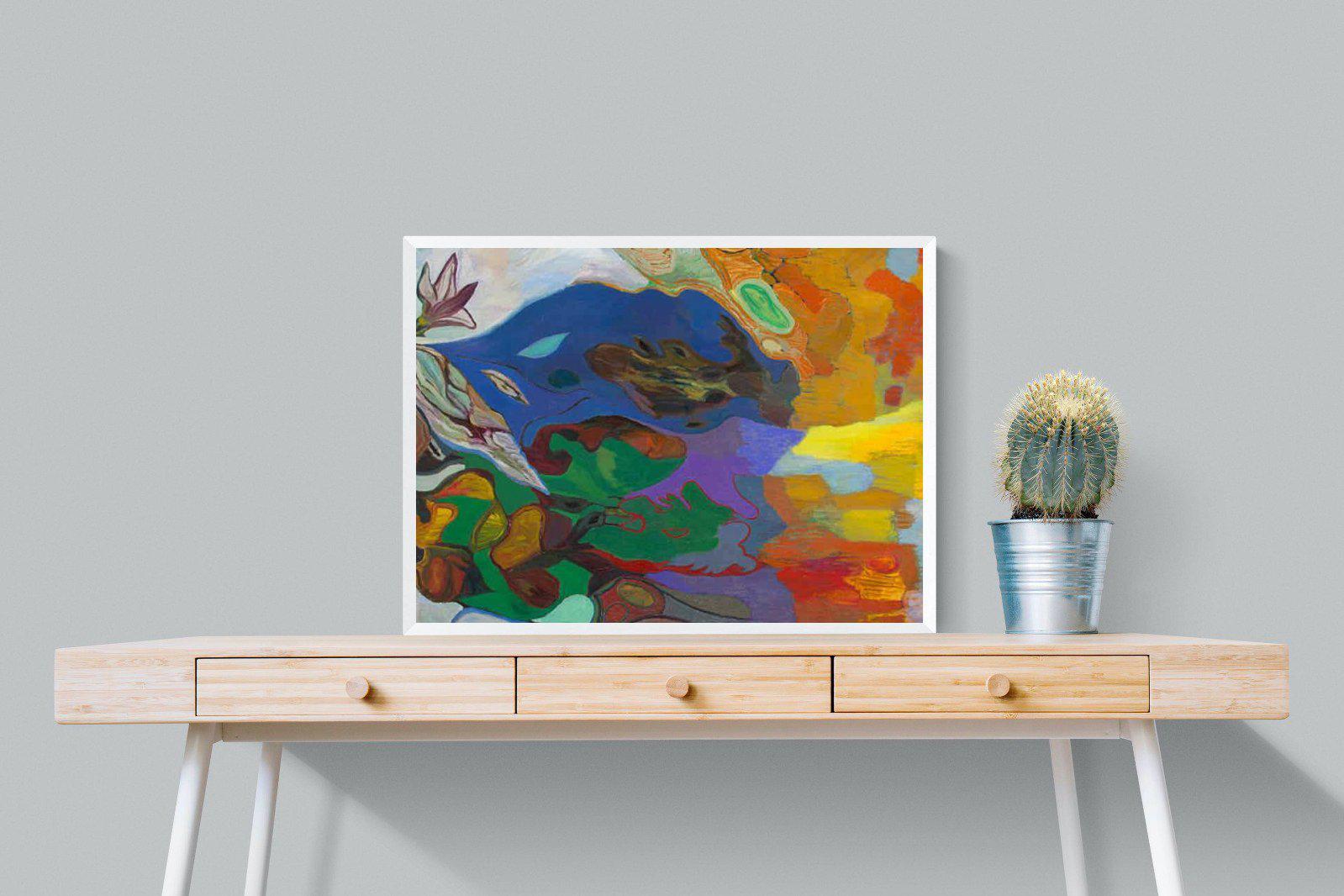 Jungle River Desert-Wall_Art-80 x 60cm-Mounted Canvas-White-Pixalot