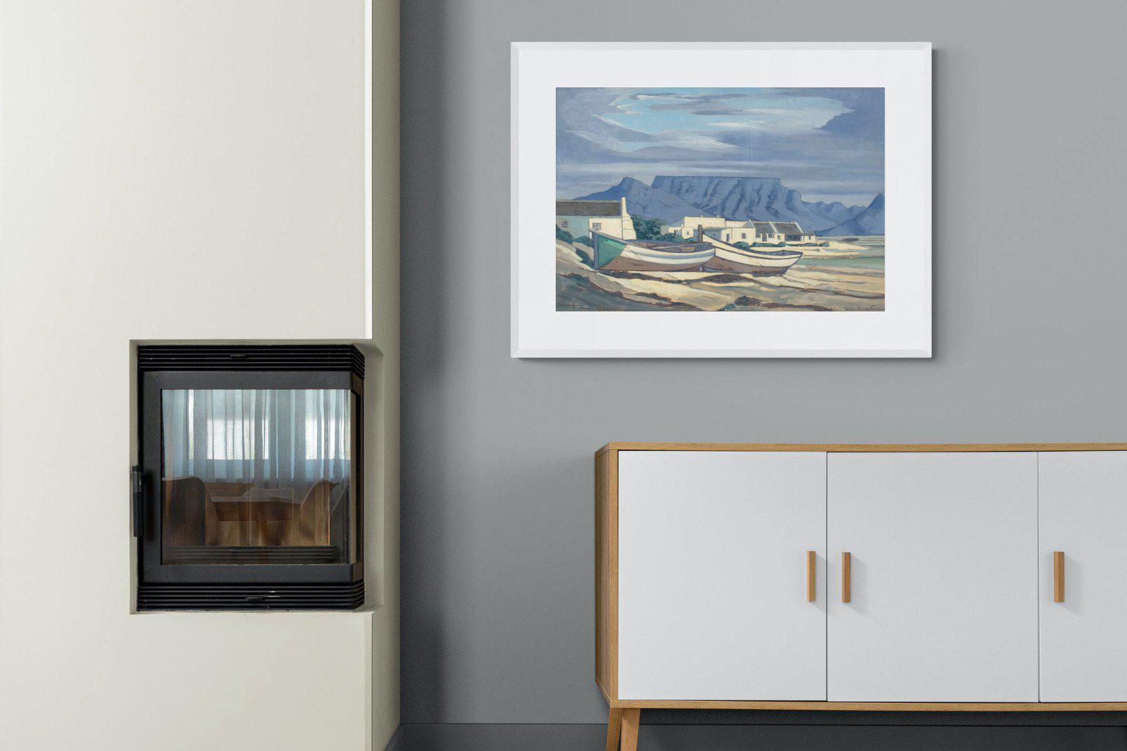 Kaap Bloubergstrand-Wall_Art-100 x 75cm-Framed Print-White-Pixalot