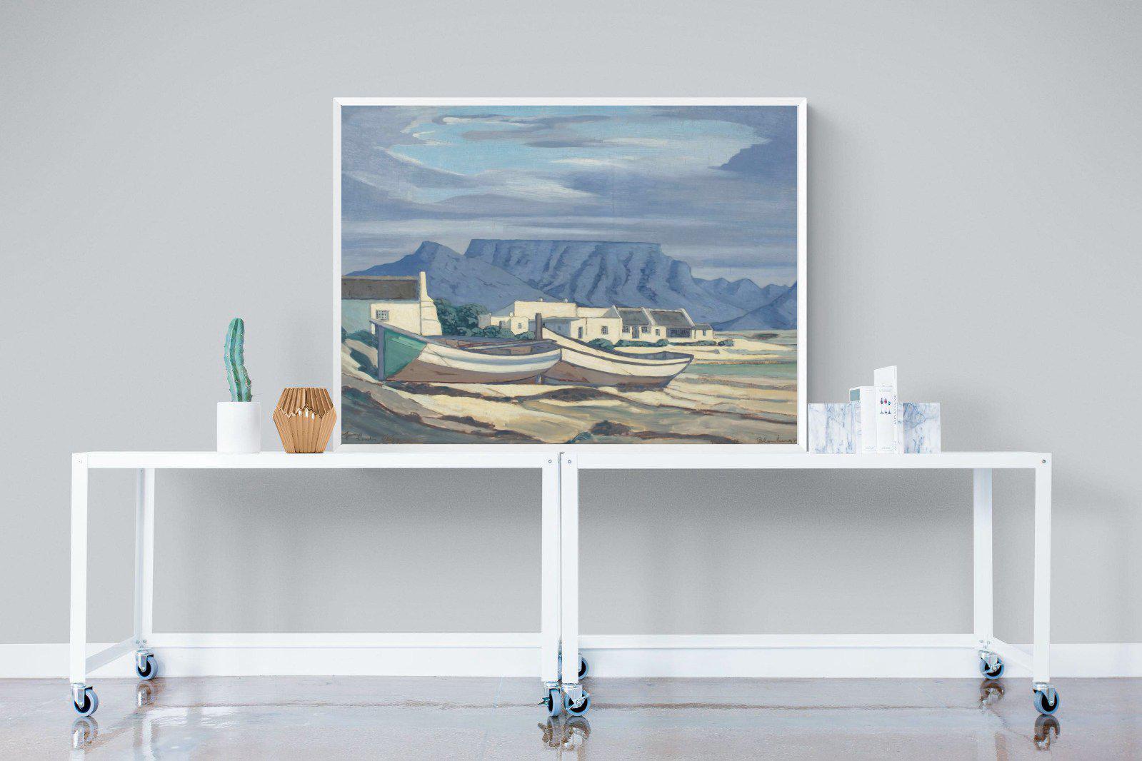 Kaap Bloubergstrand-Wall_Art-120 x 90cm-Mounted Canvas-White-Pixalot