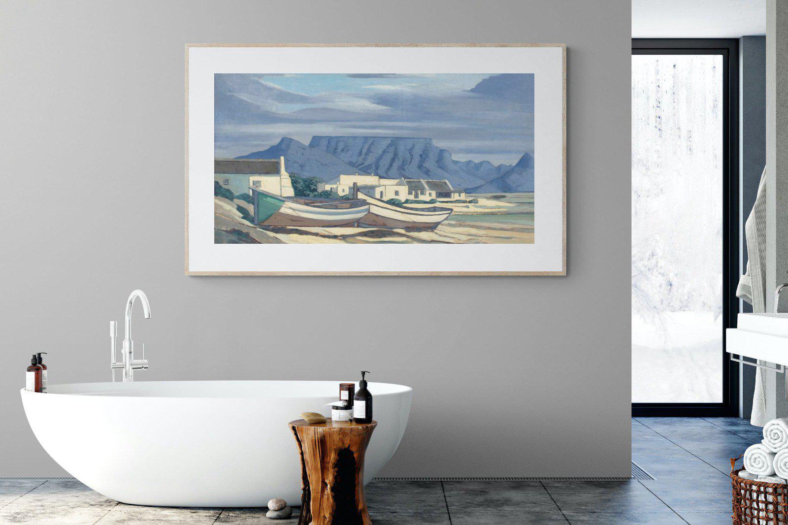 Kaap Bloubergstrand-Wall_Art-180 x 110cm-Framed Print-Wood-Pixalot