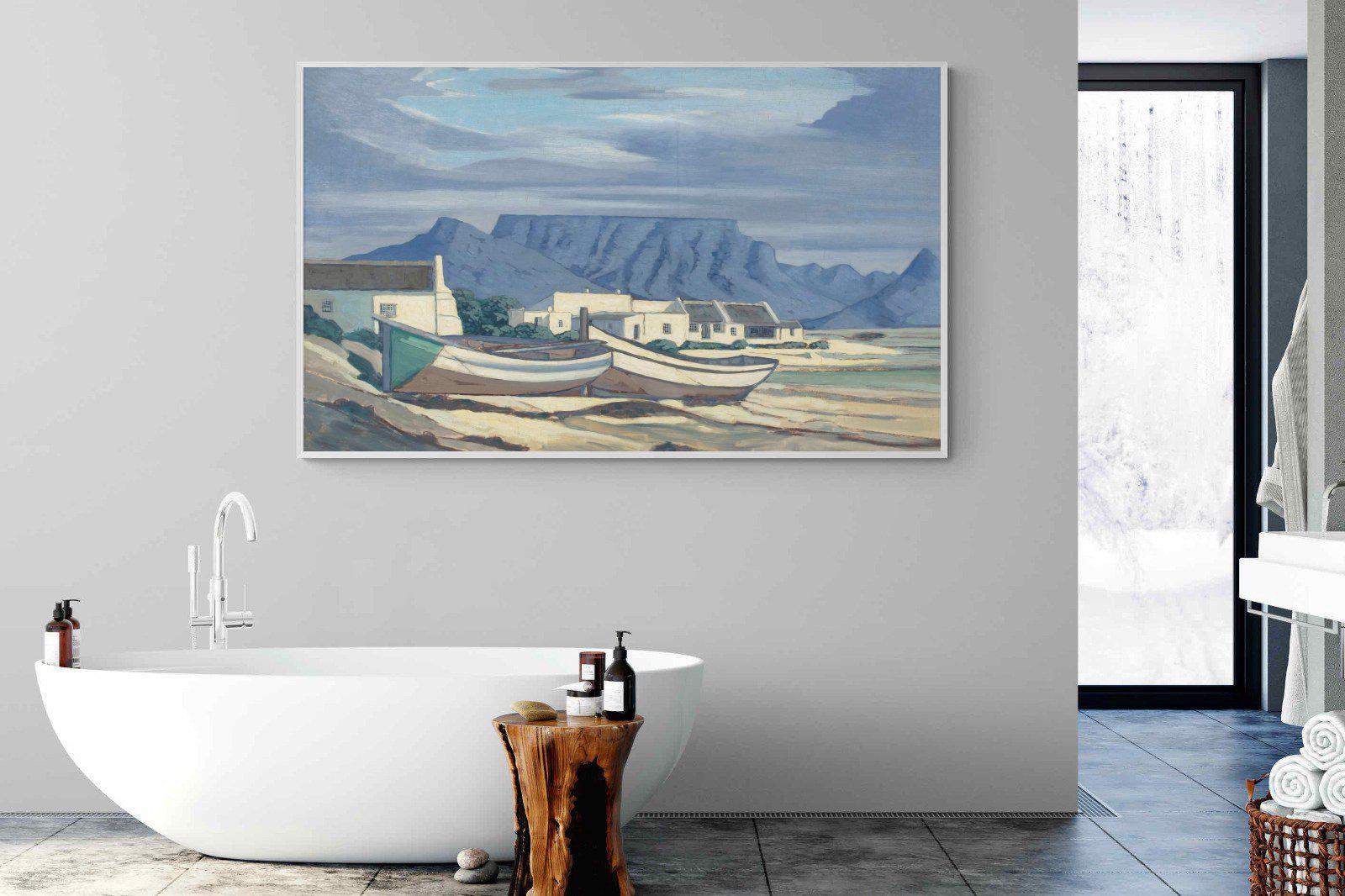 Kaap Bloubergstrand-Wall_Art-180 x 110cm-Mounted Canvas-White-Pixalot