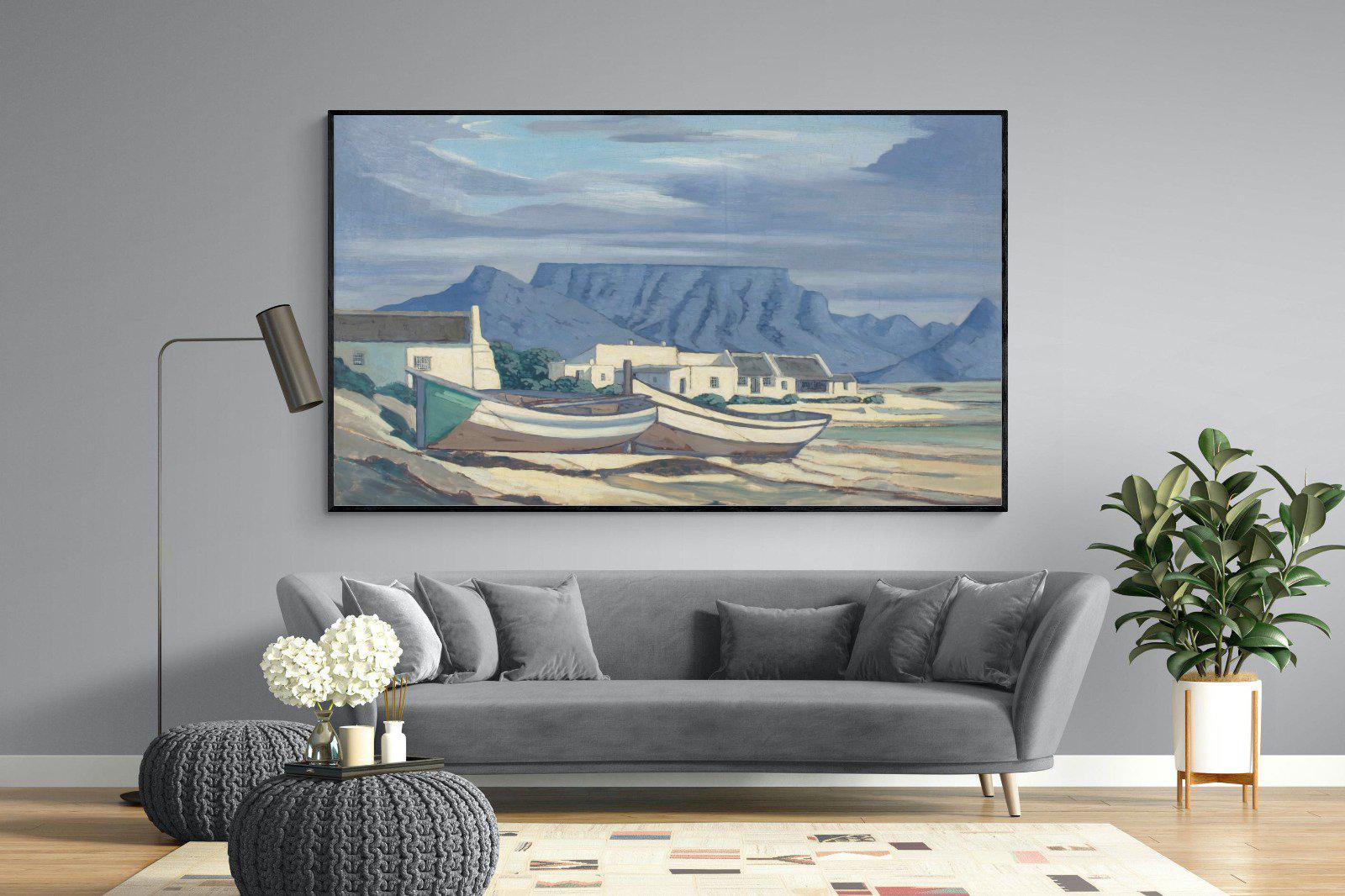 Kaap Bloubergstrand-Wall_Art-220 x 130cm-Mounted Canvas-Black-Pixalot