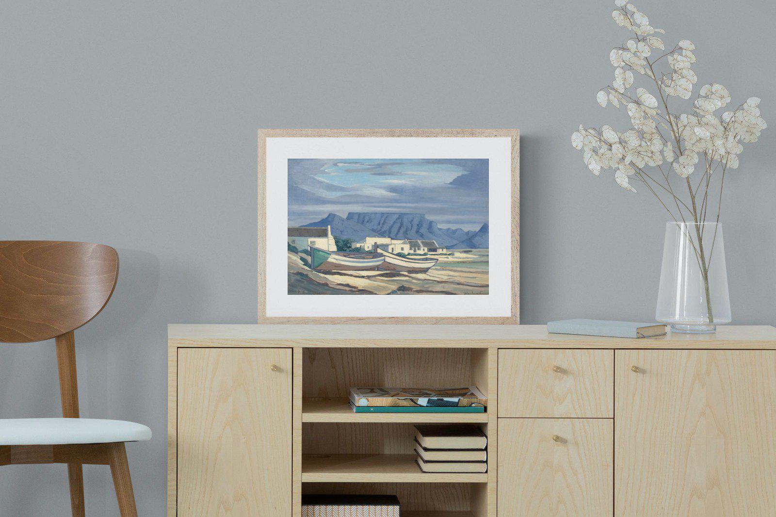 Kaap Bloubergstrand-Wall_Art-60 x 45cm-Framed Print-Wood-Pixalot