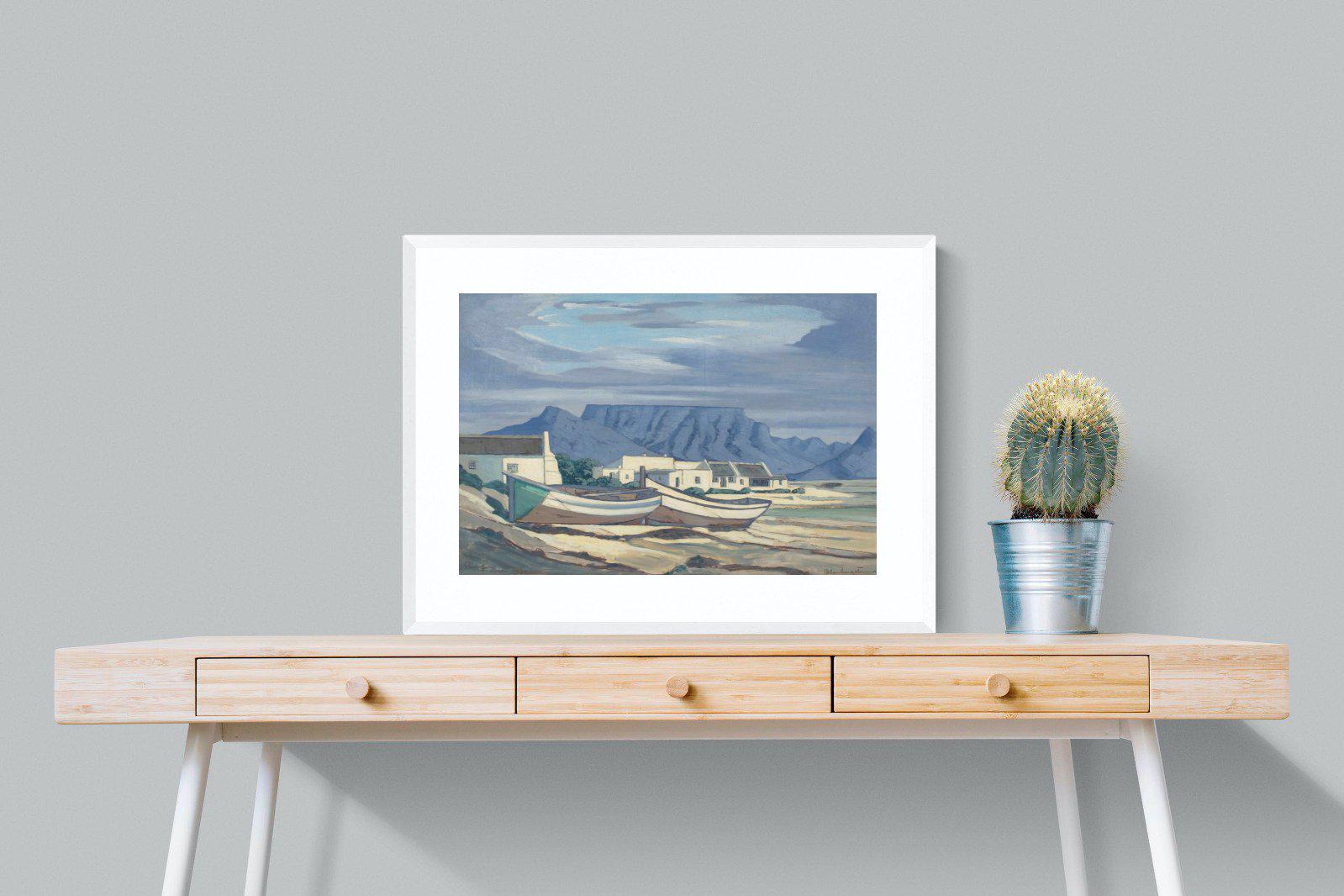Kaap Bloubergstrand-Wall_Art-80 x 60cm-Framed Print-White-Pixalot