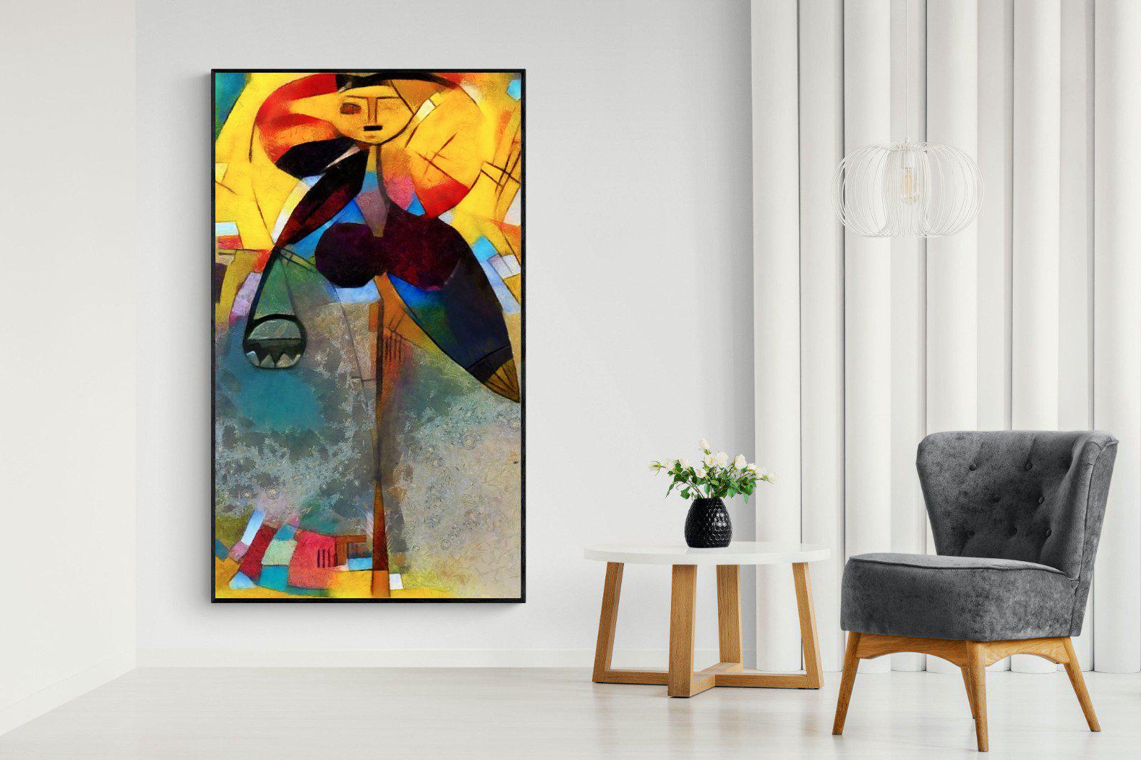 Kandinsky-Wall_Art-130 x 220cm-Mounted Canvas-Black-Pixalot