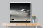 Kenyan Silhouette-Wall_Art-100 x 100cm-Mounted Canvas-White-Pixalot