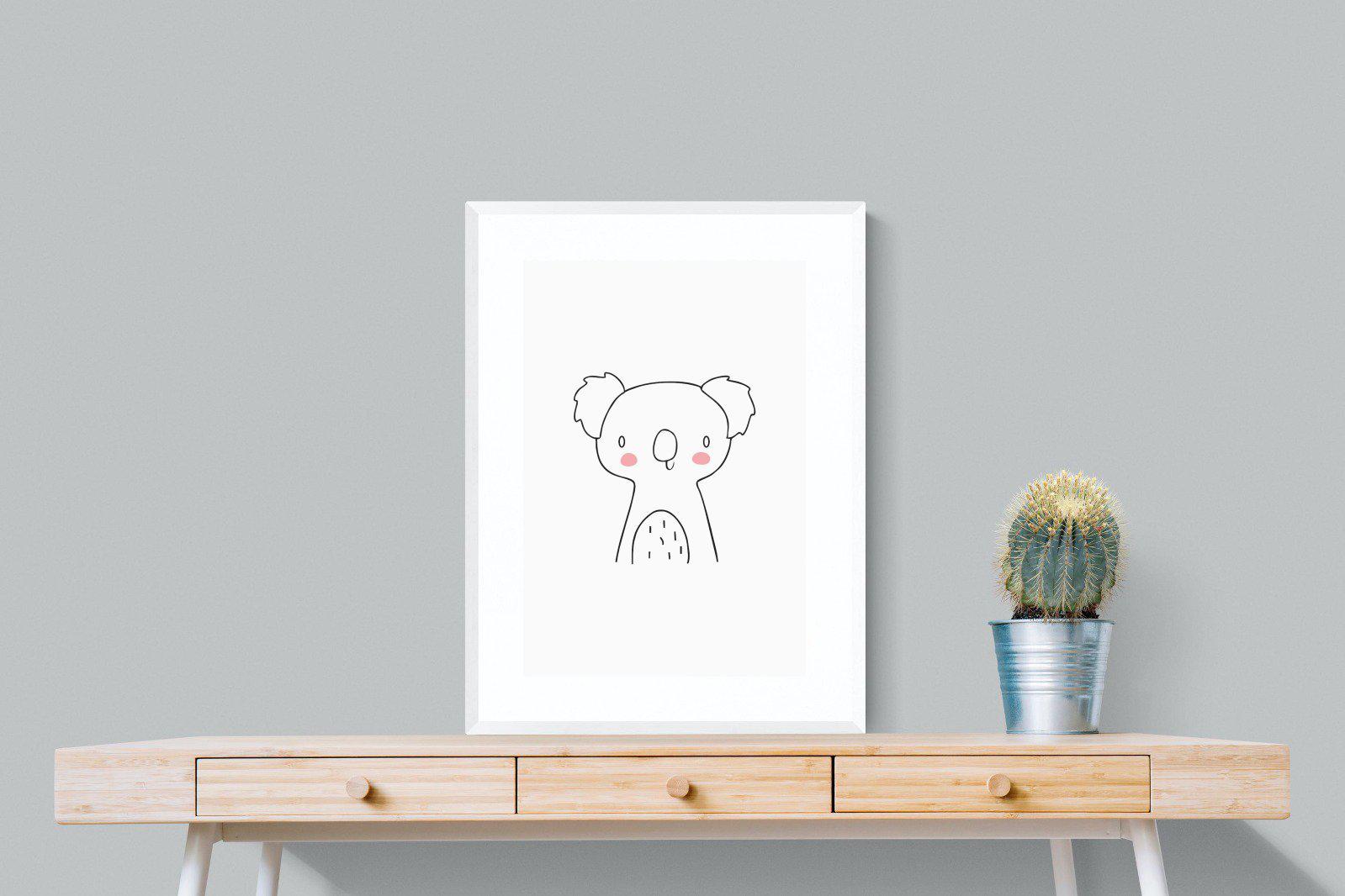 Kid's Koala-Wall_Art-60 x 80cm-Framed Print-White-Pixalot