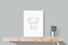 Kid's Koala-Wall_Art-60 x 80cm-Mounted Canvas-White-Pixalot