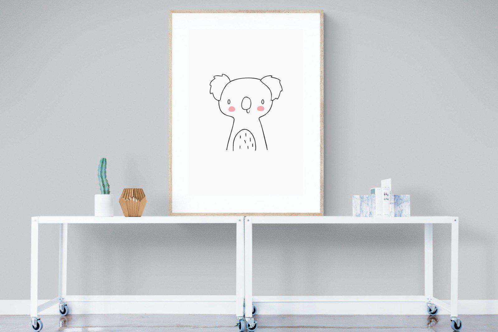 Kid's Koala-Wall_Art-90 x 120cm-Framed Print-Wood-Pixalot