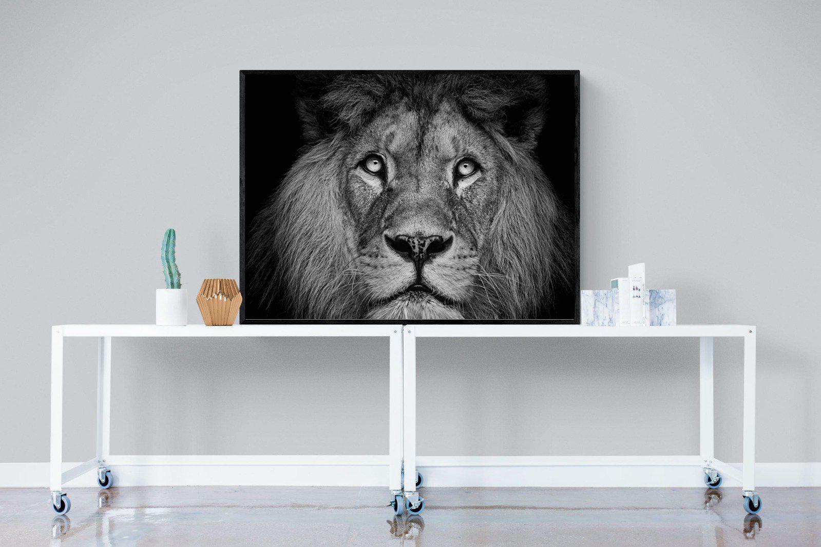 King of the Jungle-Wall_Art-120 x 90cm-Mounted Canvas-Black-Pixalot