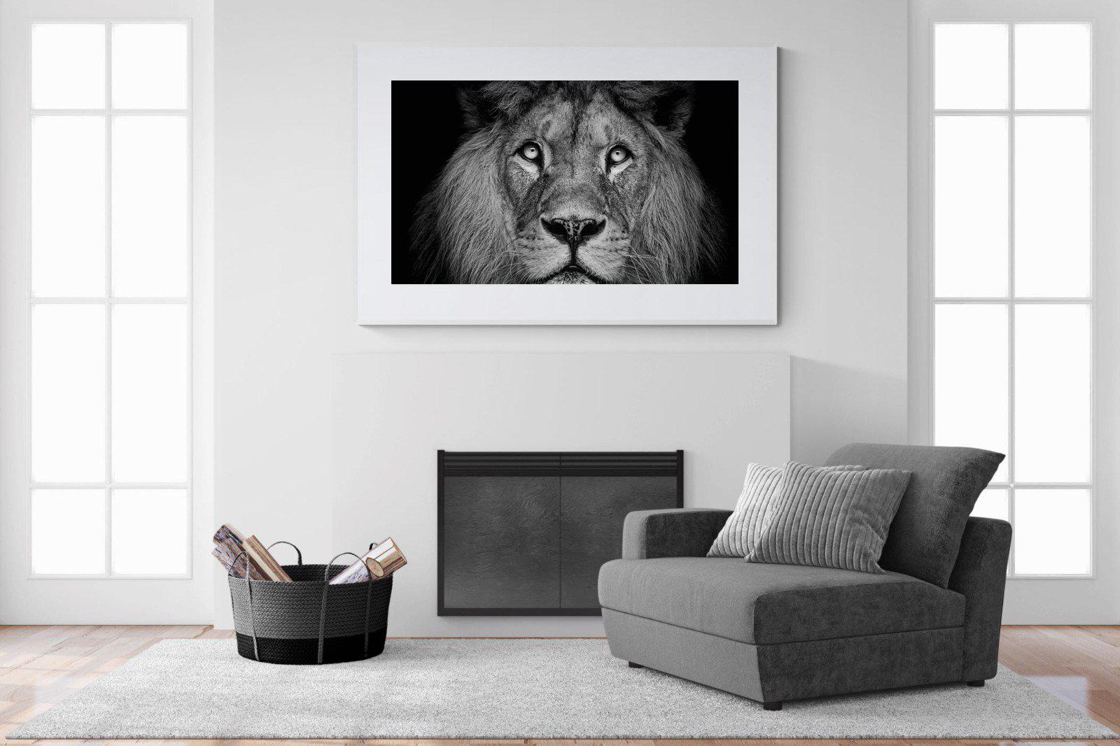 King of the Jungle-Wall_Art-150 x 100cm-Framed Print-White-Pixalot