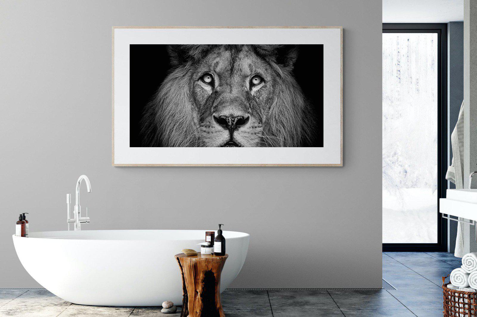 King of the Jungle-Wall_Art-180 x 110cm-Framed Print-Wood-Pixalot