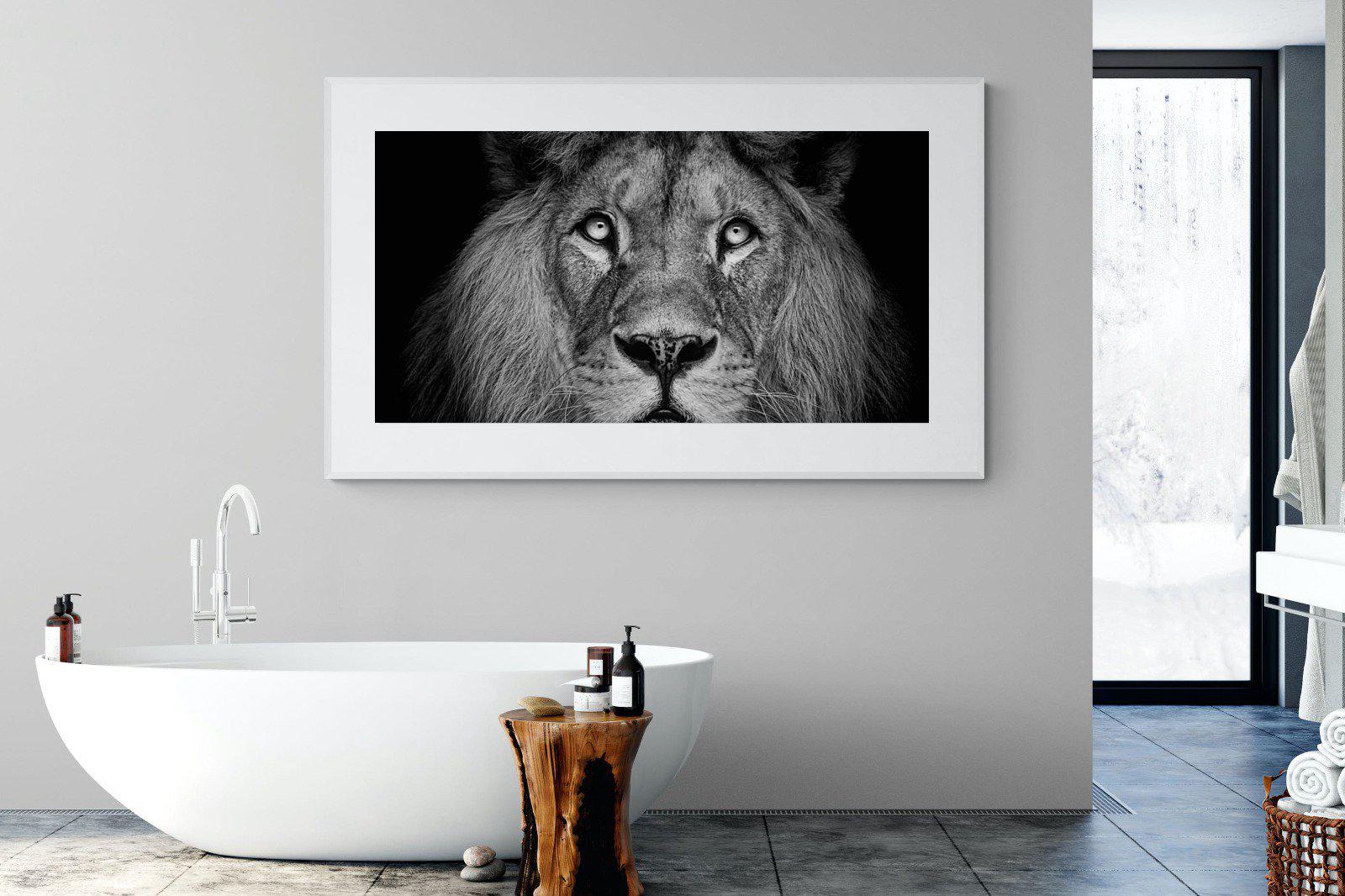 King of the Jungle-Wall_Art-180 x 110cm-Framed Print-White-Pixalot