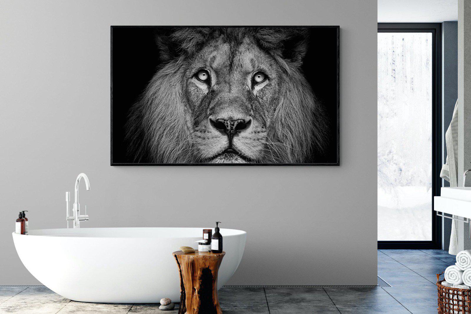 King of the Jungle-Wall_Art-180 x 110cm-Mounted Canvas-Black-Pixalot