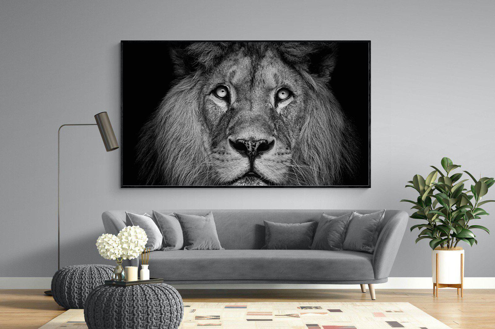 King of the Jungle-Wall_Art-220 x 130cm-Mounted Canvas-Black-Pixalot