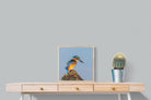 Kingfisher-Wall_Art-50 x 50cm-Mounted Canvas-Wood-Pixalot