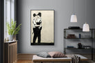 Kissing Coppers-Wall_Art-120 x 180cm-Mounted Canvas-Black-Pixalot