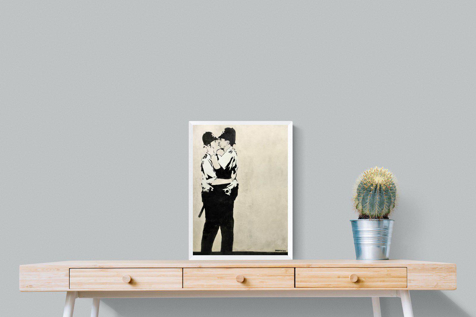Kissing Coppers-Wall_Art-45 x 60cm-Mounted Canvas-White-Pixalot