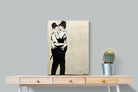 Kissing Coppers-Wall_Art-60 x 80cm-Mounted Canvas-No Frame-Pixalot